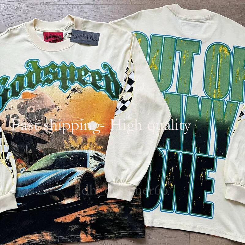 Mirror Quality Godspeed Shirt Mens T Shirt Long Sleeve Shirts Mens Top Spring Autumn round Neck Sweatshirt Mens Clothing Shirts for Men Designer Godspeed Hoodie