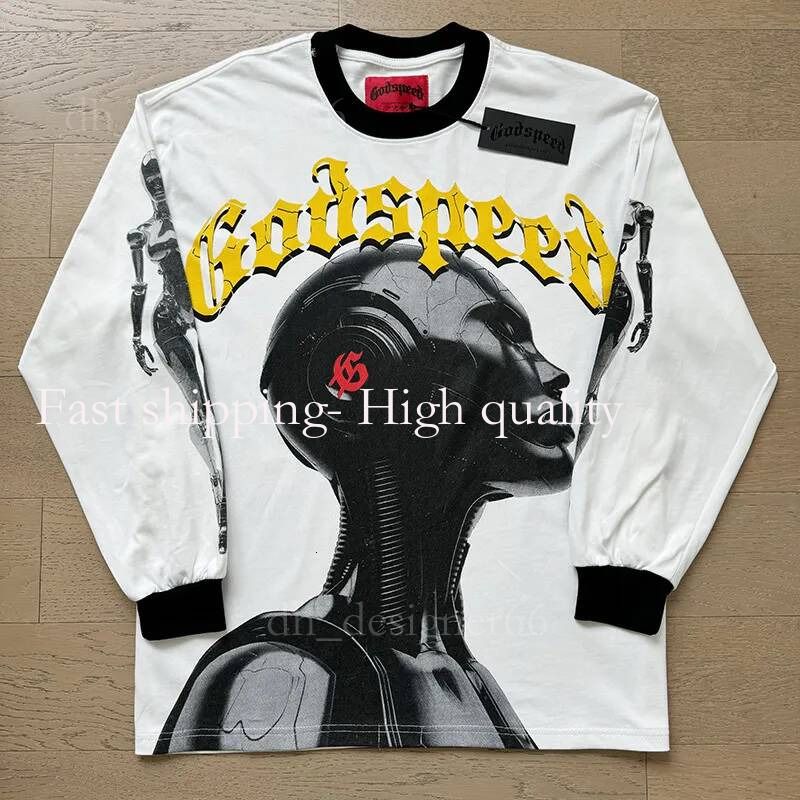 Mirror Quality Godspeed Shirt Mens T Shirt Long Sleeve Shirts Mens Top Spring Autumn round Neck Sweatshirt Mens Clothing Shirts for Men Designer Godspeed Hoodie