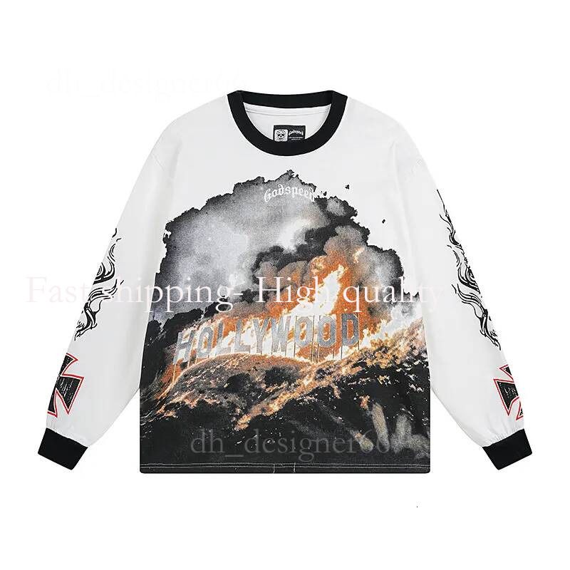 Mirror Quality Godspeed Shirt Mens T Shirt Long Sleeve Shirts Mens Top Spring Autumn round Neck Sweatshirt Mens Clothing Shirts for Men Designer Godspeed Hoodie