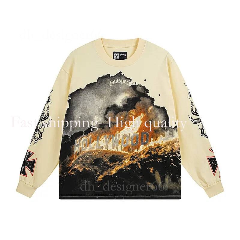 Mirror Quality Godspeed Shirt Mens T Shirt Long Sleeve Shirts Mens Top Spring Autumn round Neck Sweatshirt Mens Clothing Shirts for Men Designer Godspeed Hoodie
