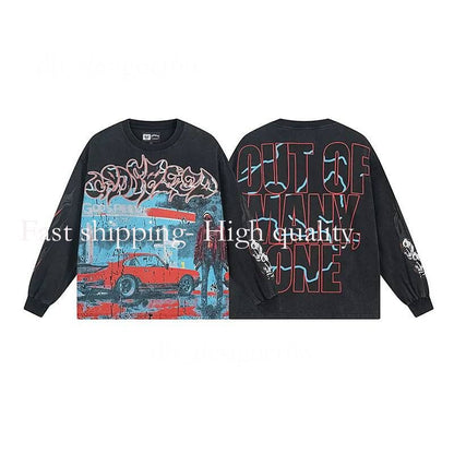 Mirror Quality Godspeed Shirt Mens T Shirt Long Sleeve Shirts Mens Top Spring Autumn round Neck Sweatshirt Mens Clothing Shirts for Men Designer Godspeed Hoodie