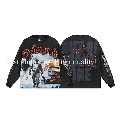 Mirror Quality Godspeed Shirt Mens T Shirt Long Sleeve Shirts Mens Top Spring Autumn round Neck Sweatshirt Mens Clothing Shirts for Men Designer Godspeed Hoodie