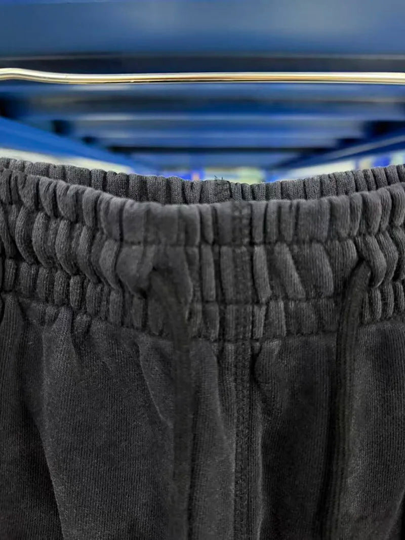 New Washed Black SAINT Shorts Men Woman Good Quality Vintage Letter Printing Oversize Casual Best Quality Joggers