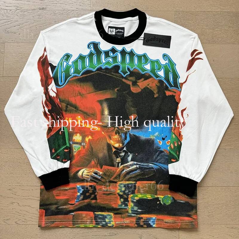Mirror Quality Godspeed Shirt Mens T Shirt Long Sleeve Shirts Mens Top Spring Autumn round Neck Sweatshirt Mens Clothing Shirts for Men Designer Godspeed Hoodie