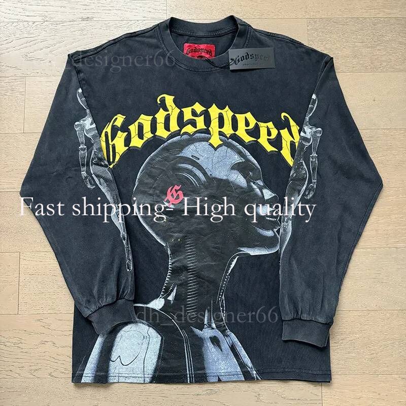 Mirror Quality Godspeed Shirt Mens T Shirt Long Sleeve Shirts Mens Top Spring Autumn round Neck Sweatshirt Mens Clothing Shirts for Men Designer Godspeed Hoodie