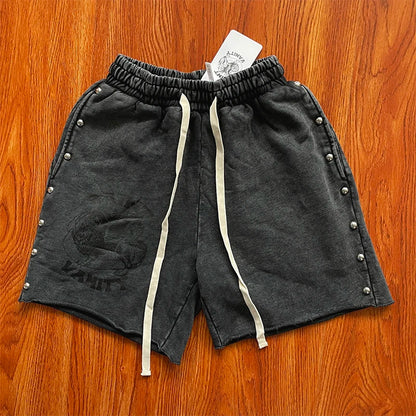 Same  Ins Wash and Do Old Rivets Casual Sports Shorts