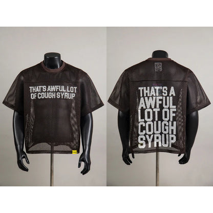 American Trend That'S a Awful Lot of Cough Syrup Short Sleeve Shirt Streetwear Distressed Flannel Pink Plaid Shirt Tops