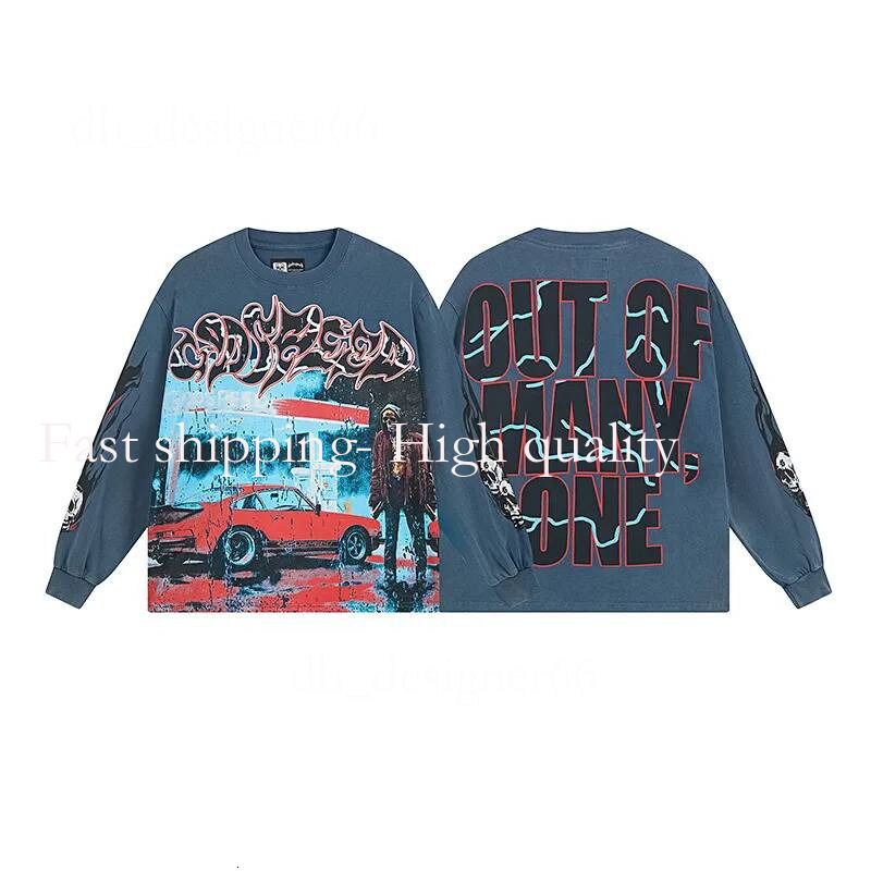 Mirror Quality Godspeed Shirt Mens T Shirt Long Sleeve Shirts Mens Top Spring Autumn round Neck Sweatshirt Mens Clothing Shirts for Men Designer Godspeed Hoodie